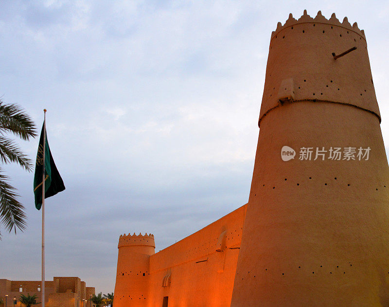 沙特阿拉伯利雅得，Al Masmak城堡的黄昏